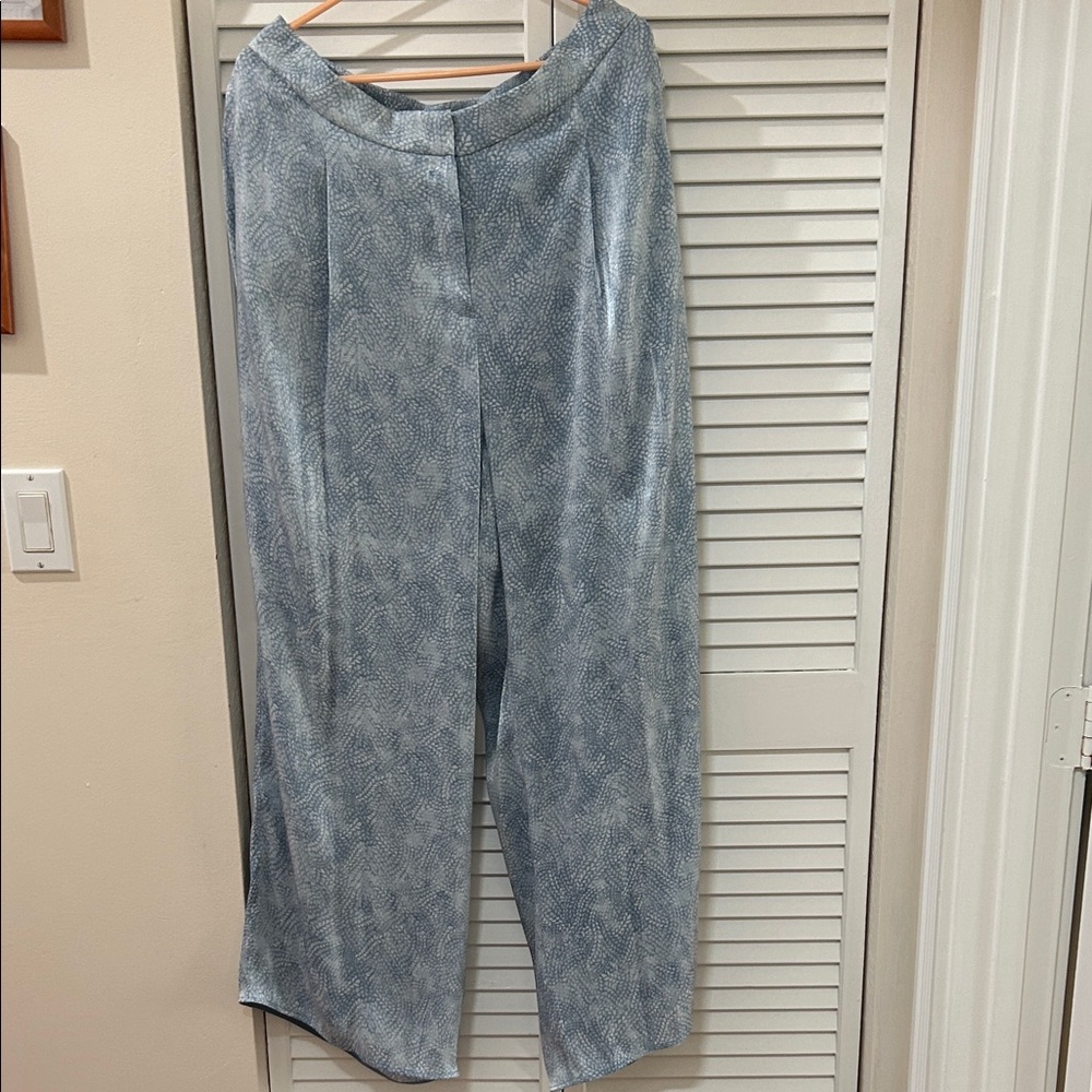 Michael Kors Collection Blue Patterned Pants - image 1
